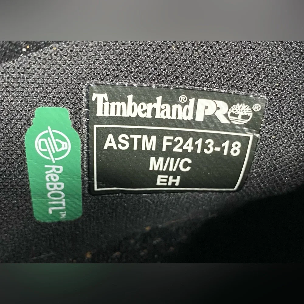 Timberland PRO Men's Black Leather Work Sneakers - Picture 9 of 9